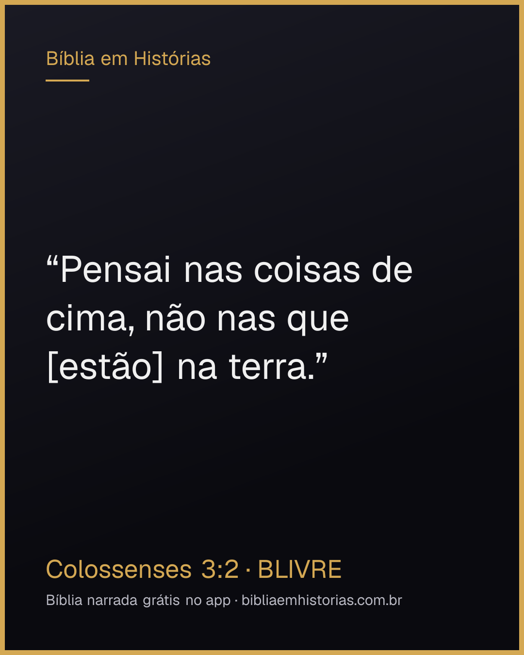Imagem do versículo Colossenses 3:2 para compartilhar