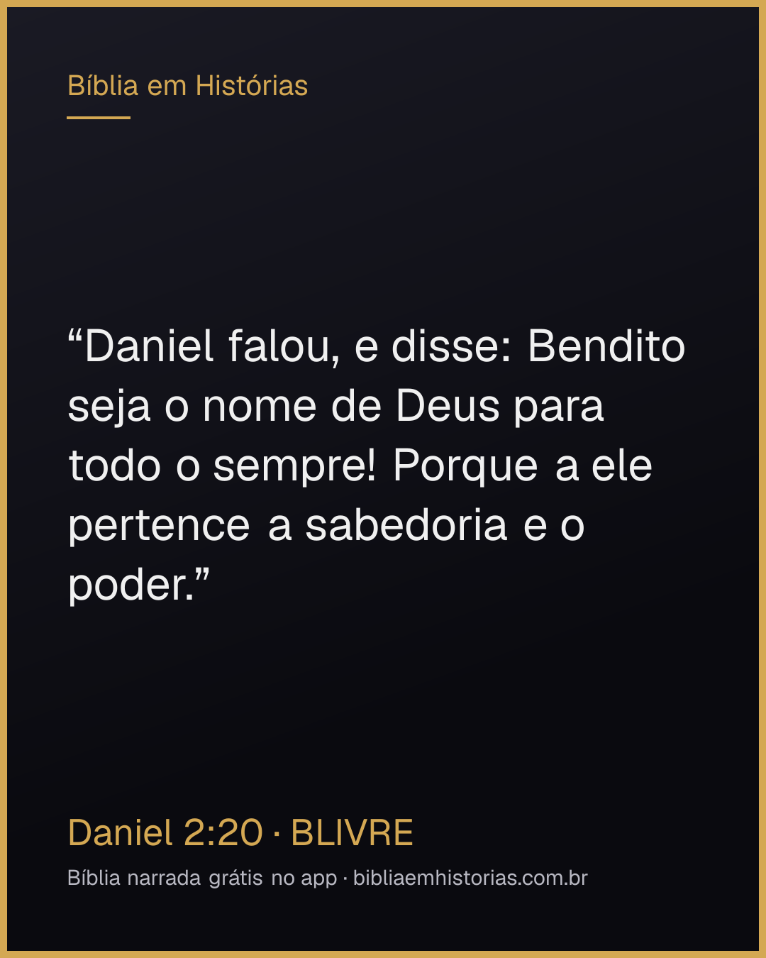 Imagem do versículo Daniel 2:20 para compartilhar