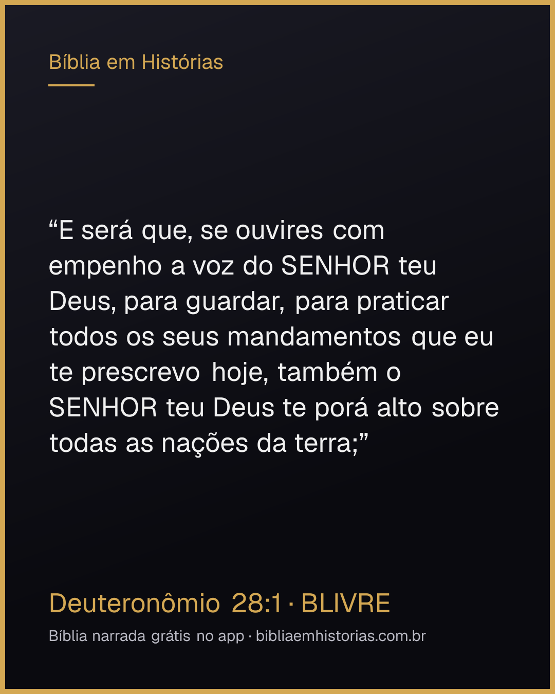 Imagem do versículo Deuteronômio 28:1 para compartilhar