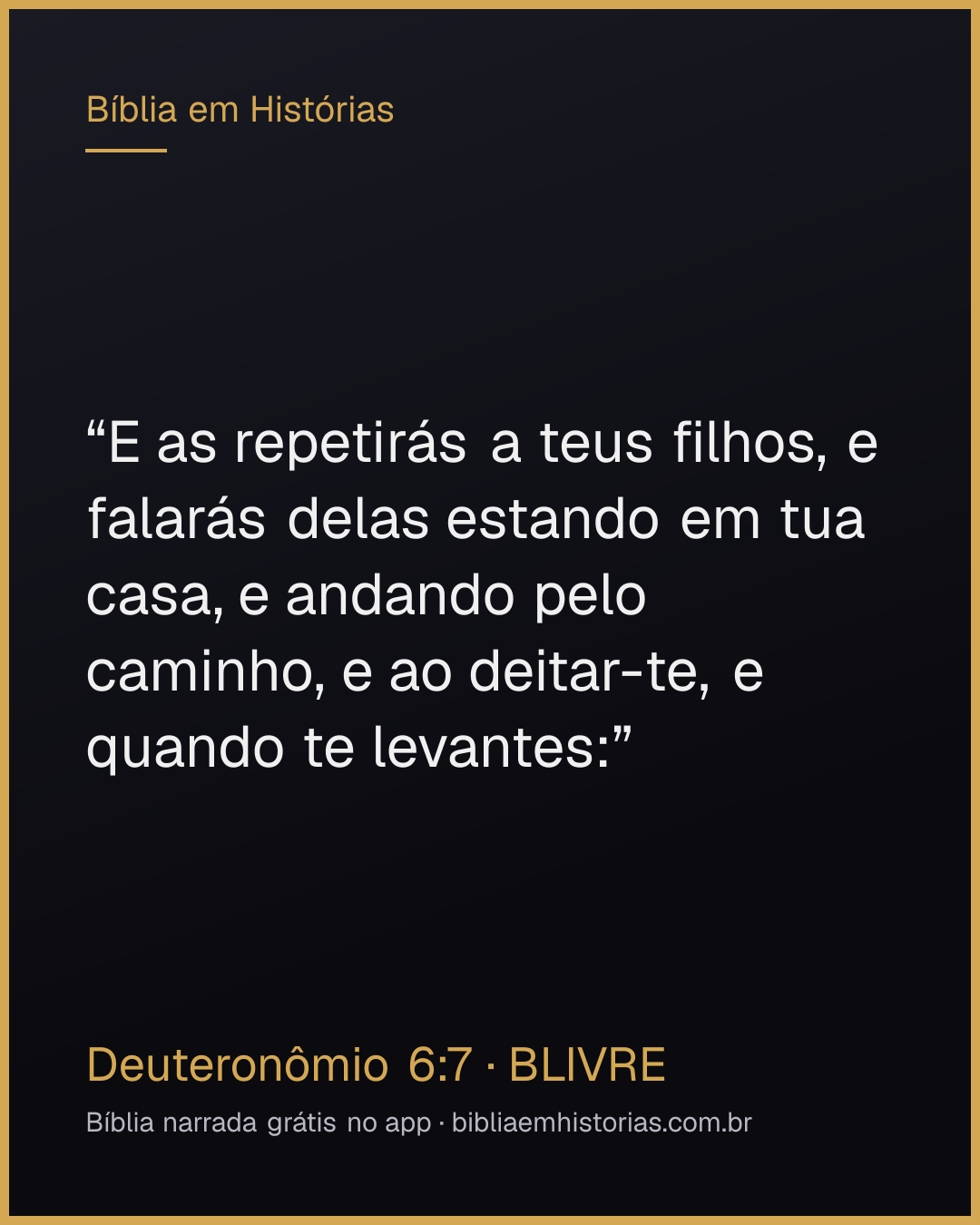 Imagem do versículo Deuteronômio 6:7 para compartilhar