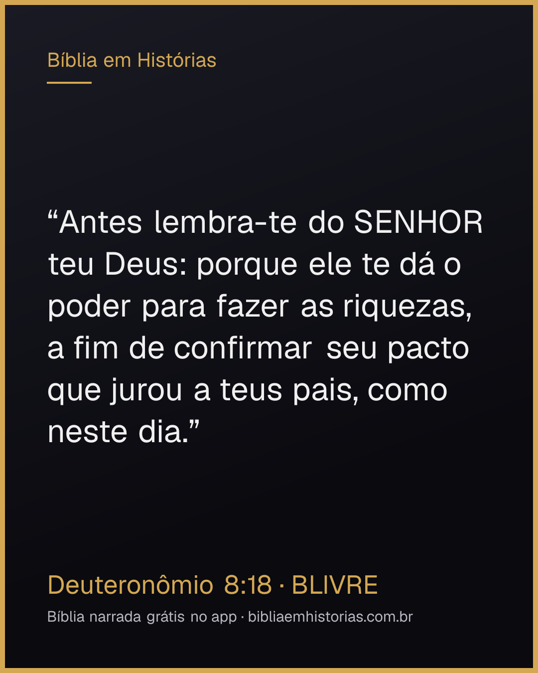 Imagem do versículo Deuteronômio 8:18 para compartilhar