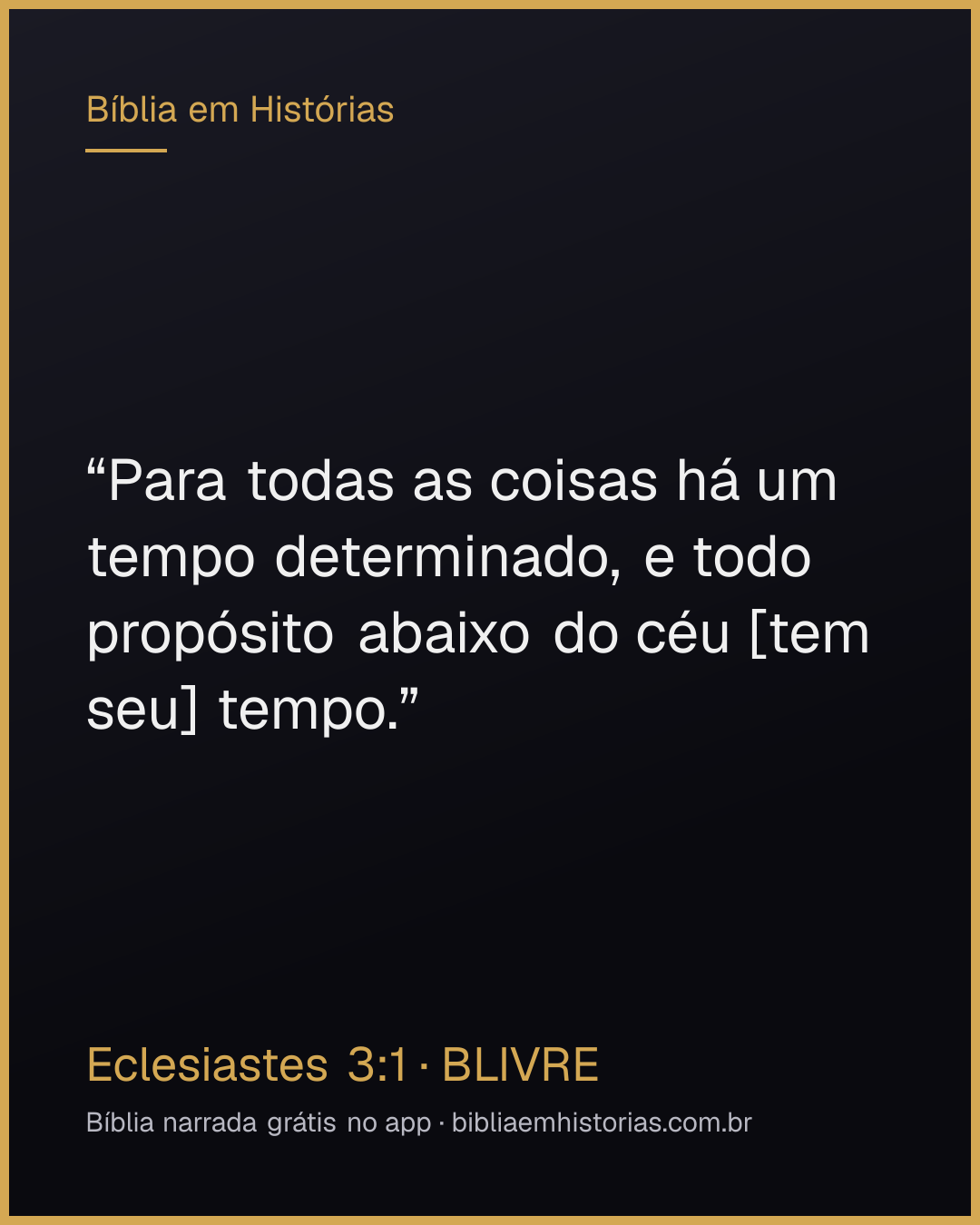 Imagem do versículo Eclesiastes 3:1 para compartilhar