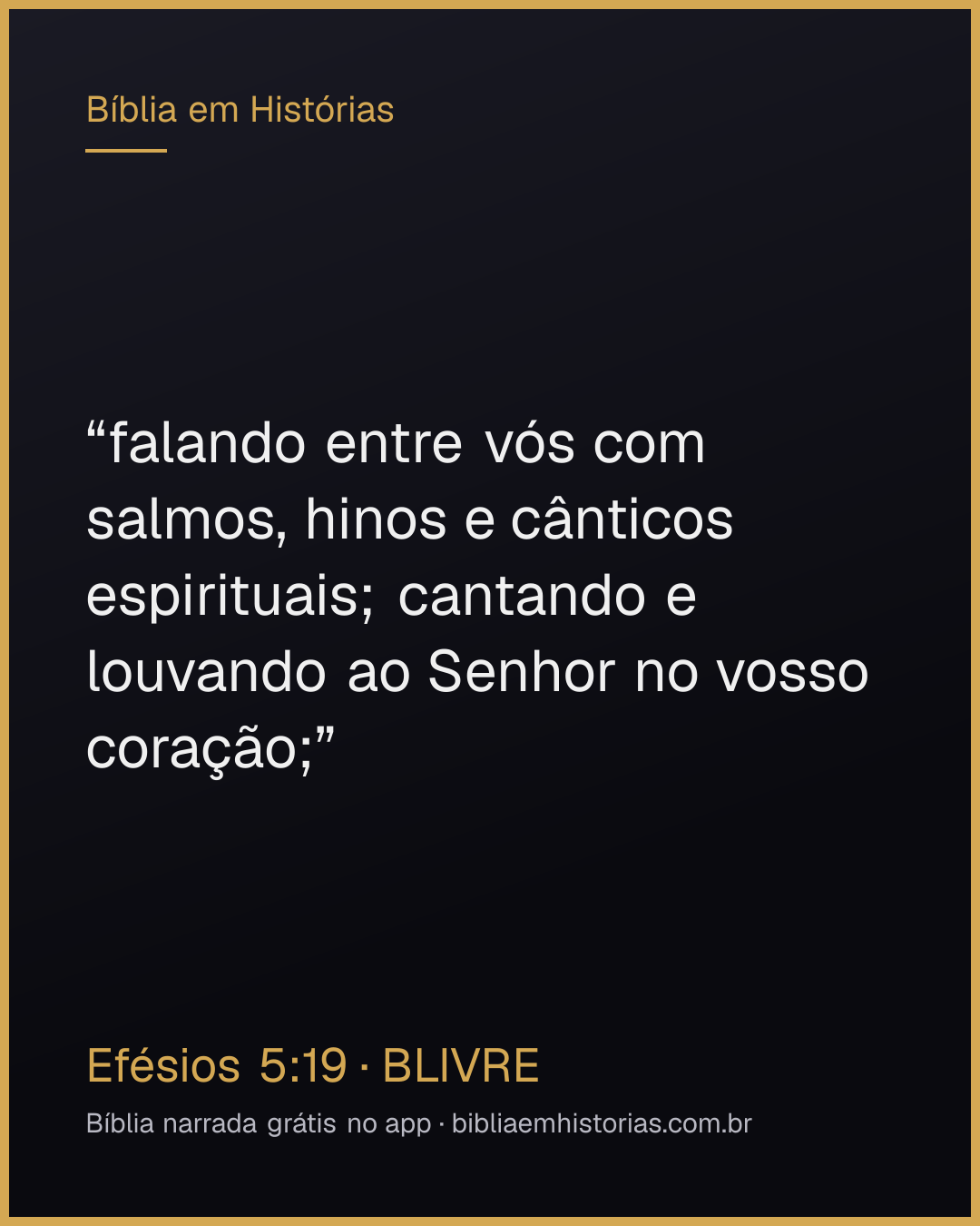 Imagem do versículo Efésios 5:19 para compartilhar