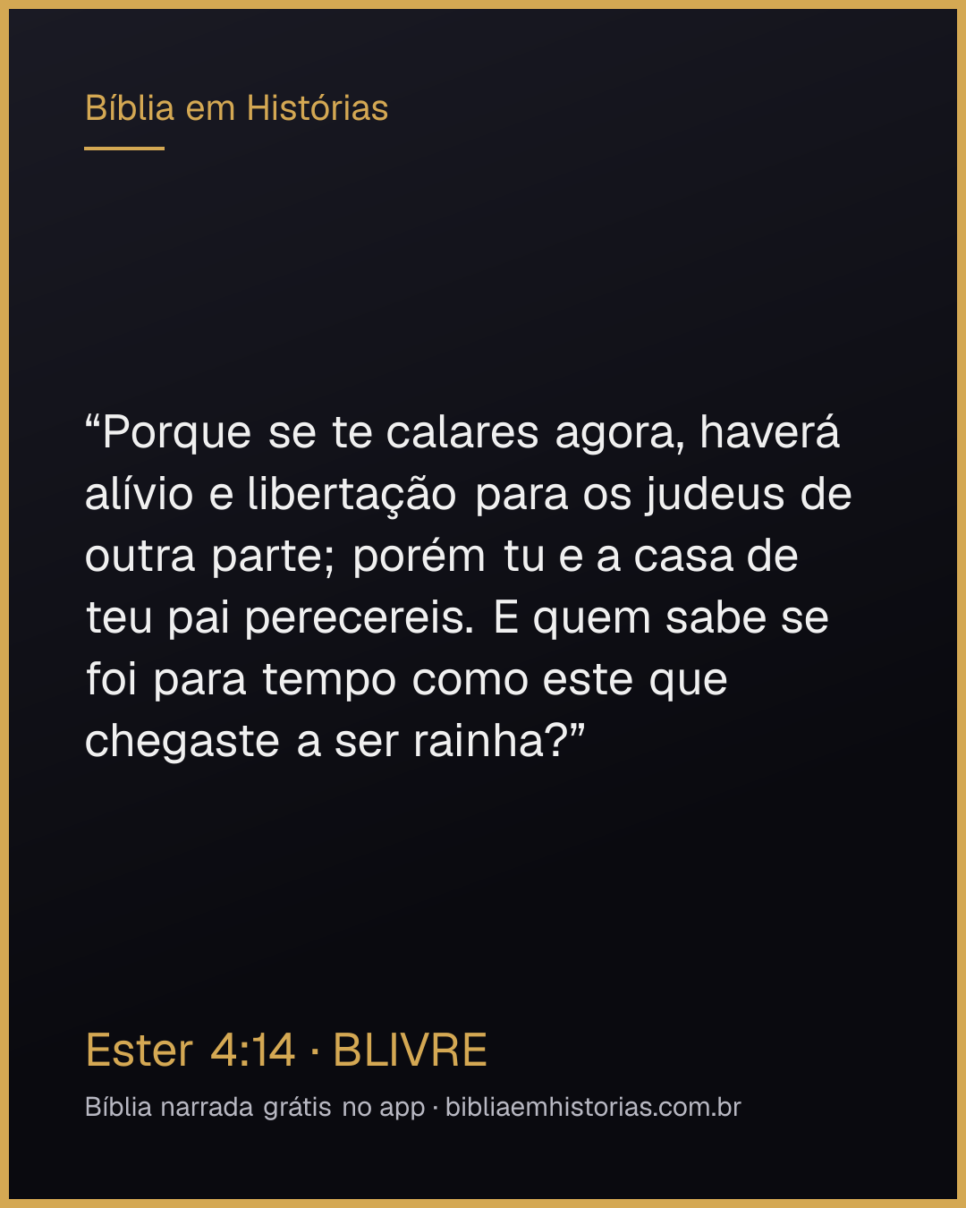 Imagem do versículo Ester 4:14 para compartilhar