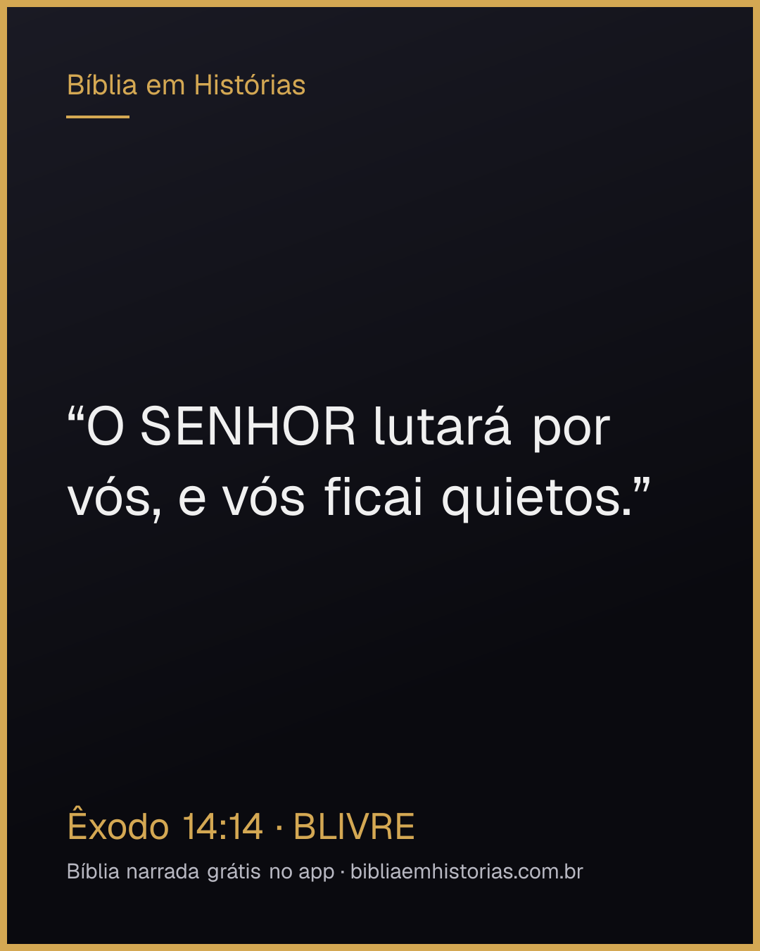 Imagem do versículo Êxodo 14:14 para compartilhar