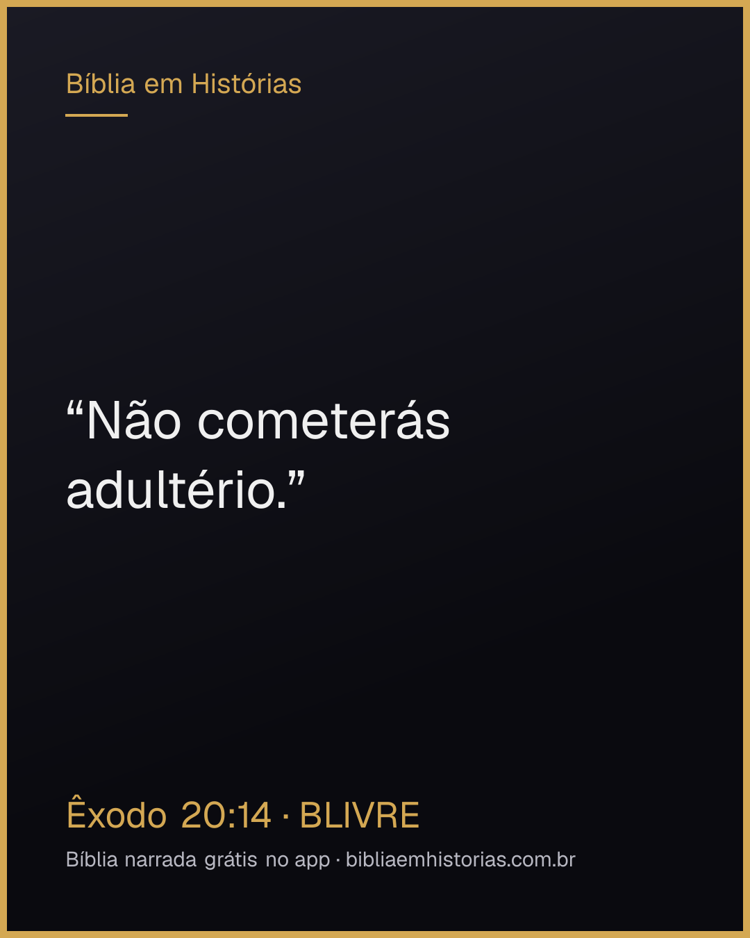 Imagem do versículo Êxodo 20:14 para compartilhar