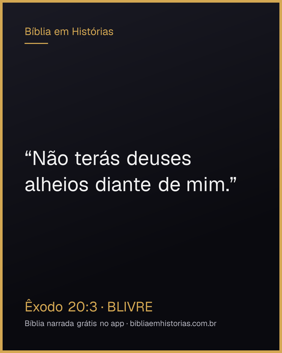 Imagem do versículo Êxodo 20:3 para compartilhar