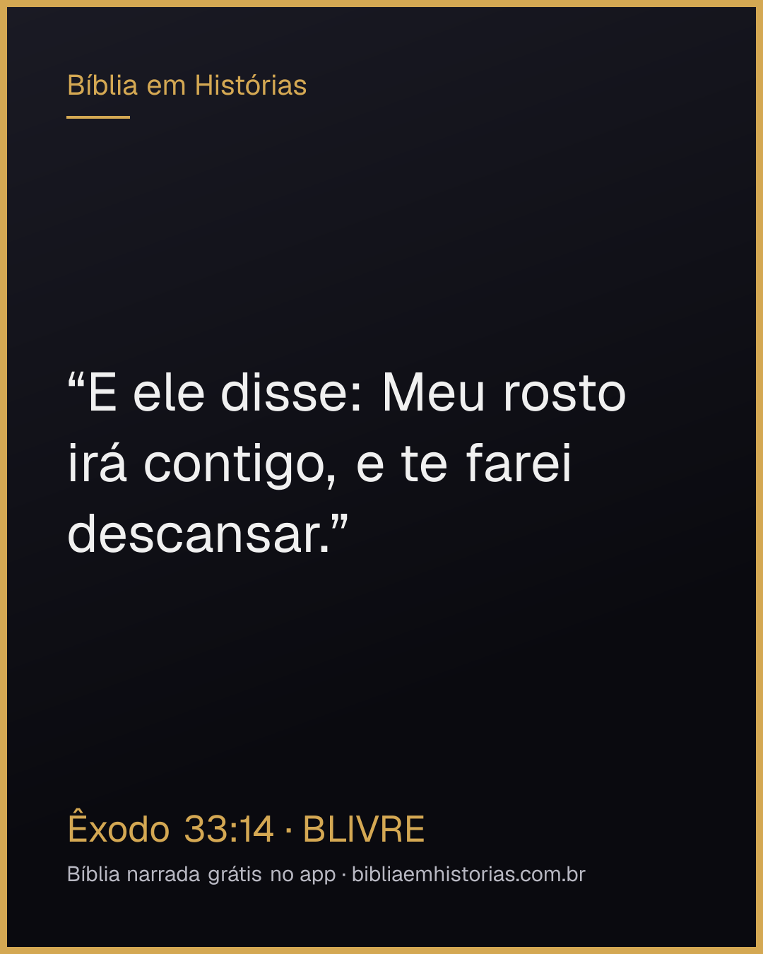 Imagem do versículo Êxodo 33:14 para compartilhar