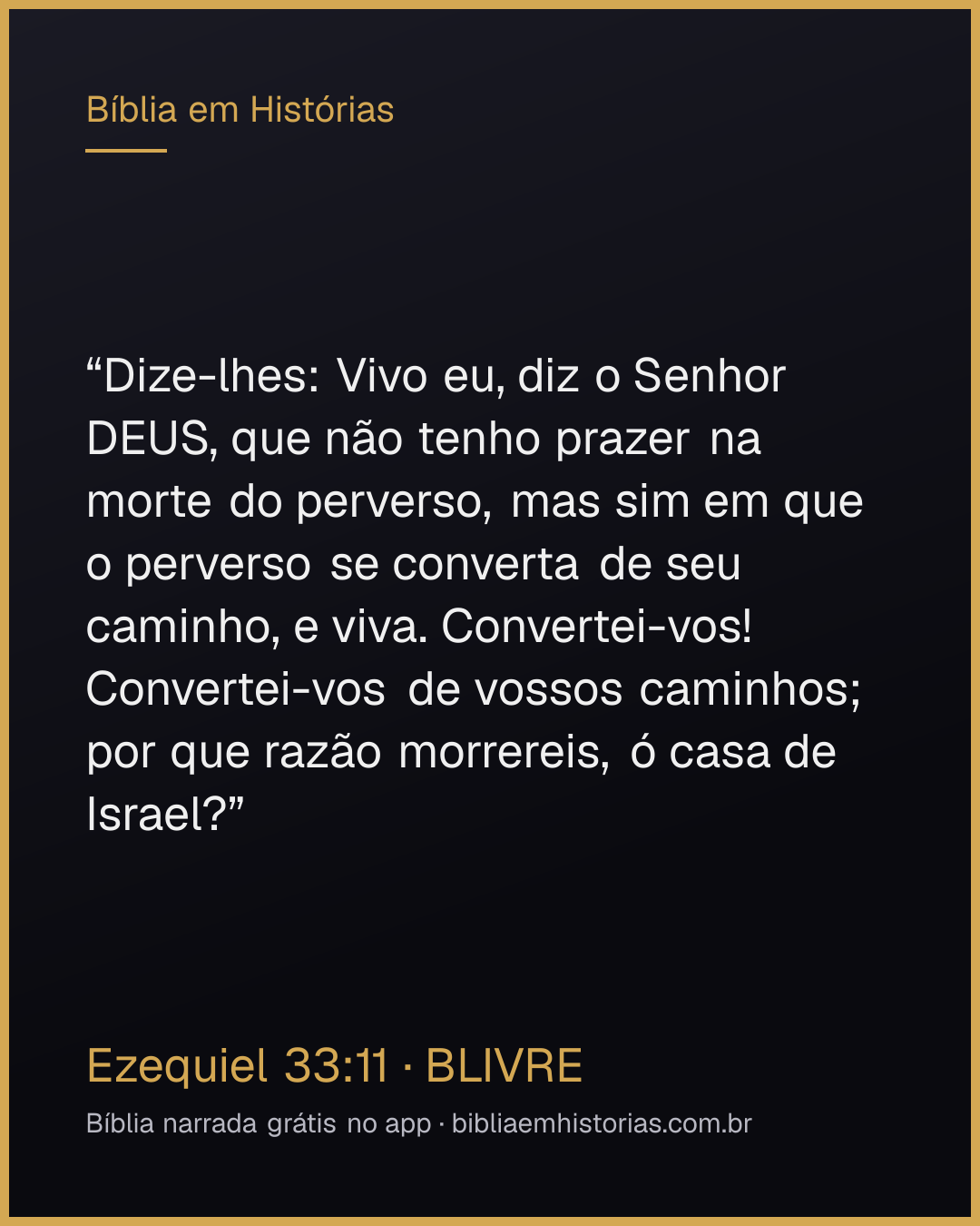 Imagem do versículo Ezequiel 33:11 para compartilhar