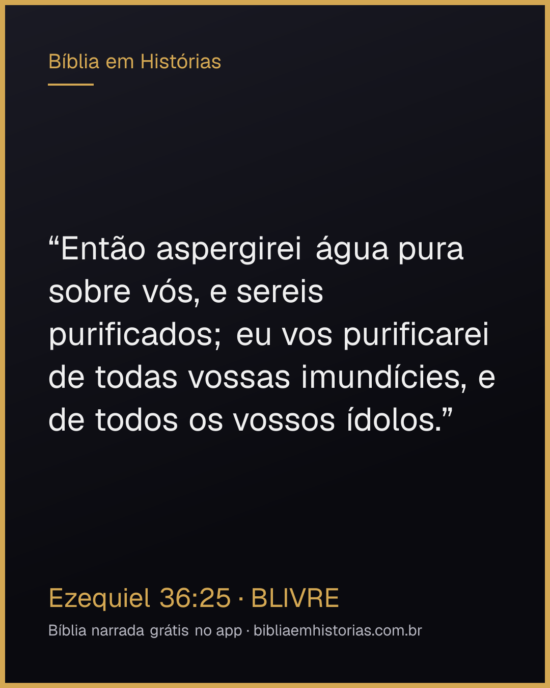 Imagem do versículo Ezequiel 36:25 para compartilhar