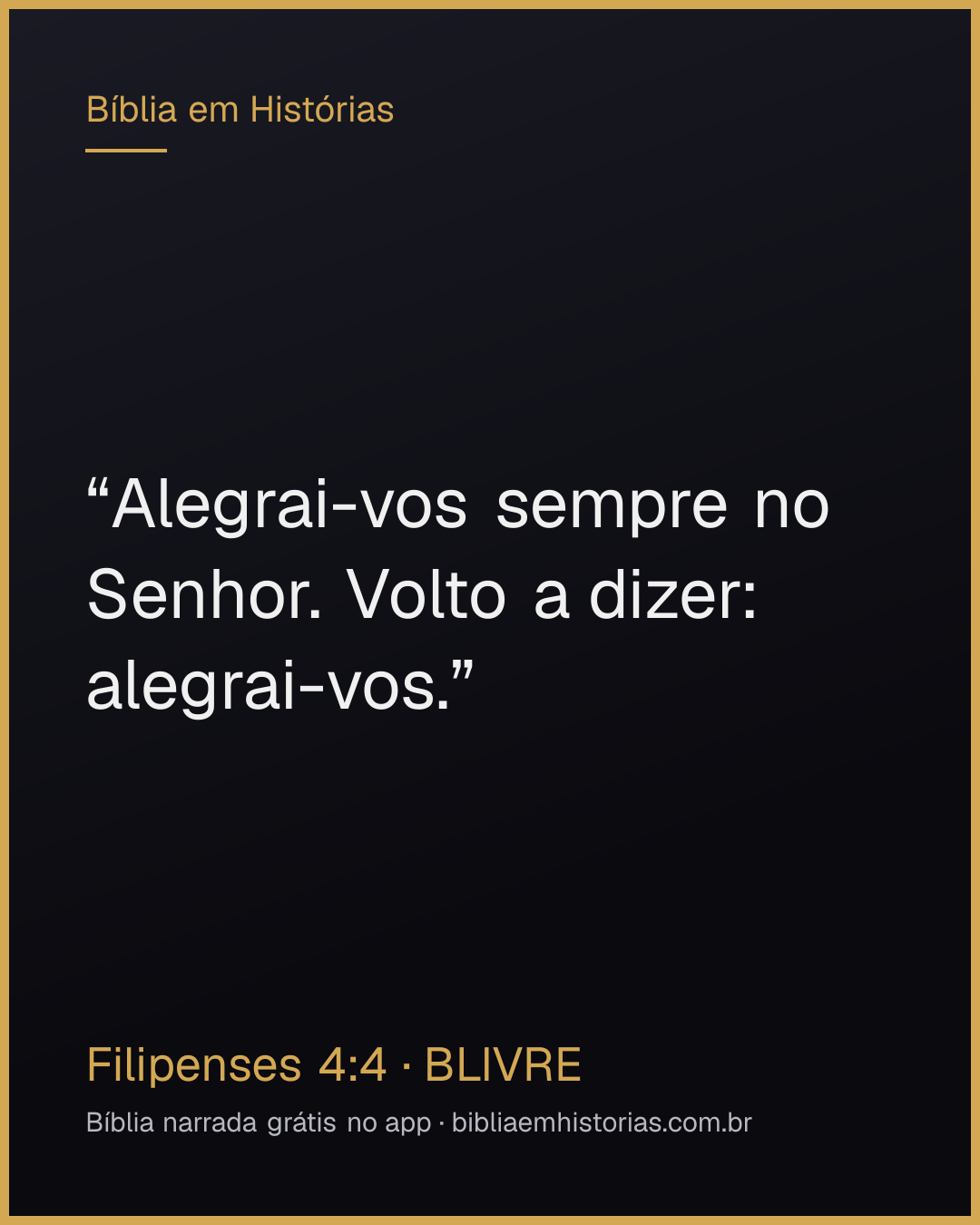 Imagem do versículo Filipenses 4:4 para compartilhar