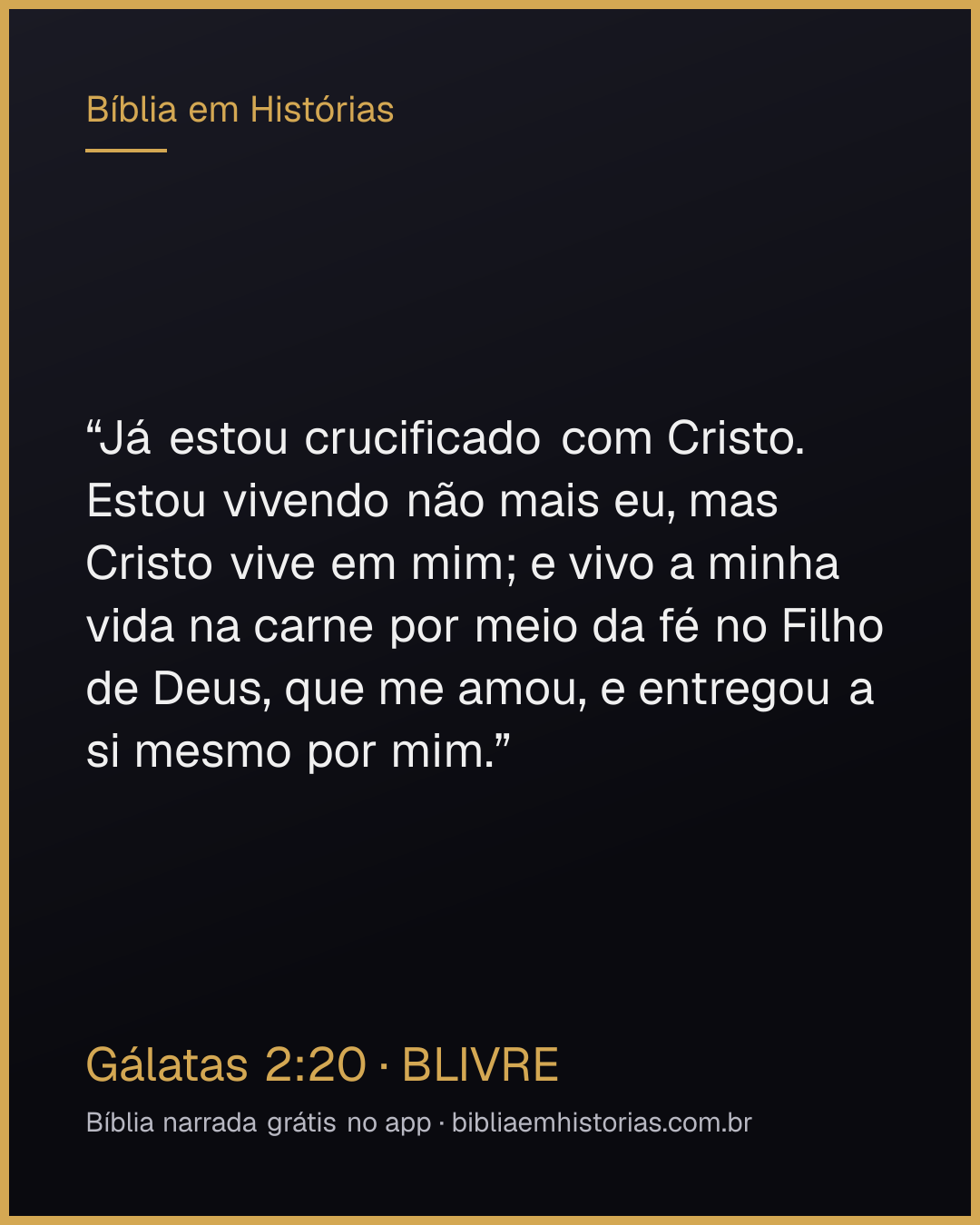 Imagem do versículo Gálatas 2:20 para compartilhar