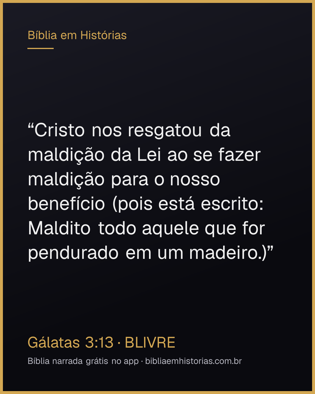Imagem do versículo Gálatas 3:13 para compartilhar