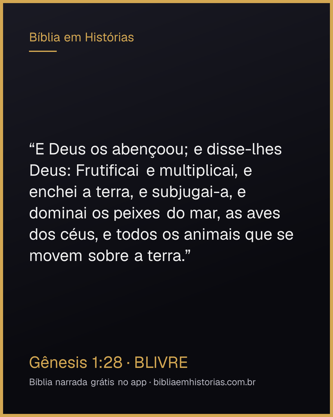 Imagem do versículo Gênesis 1:28 para compartilhar