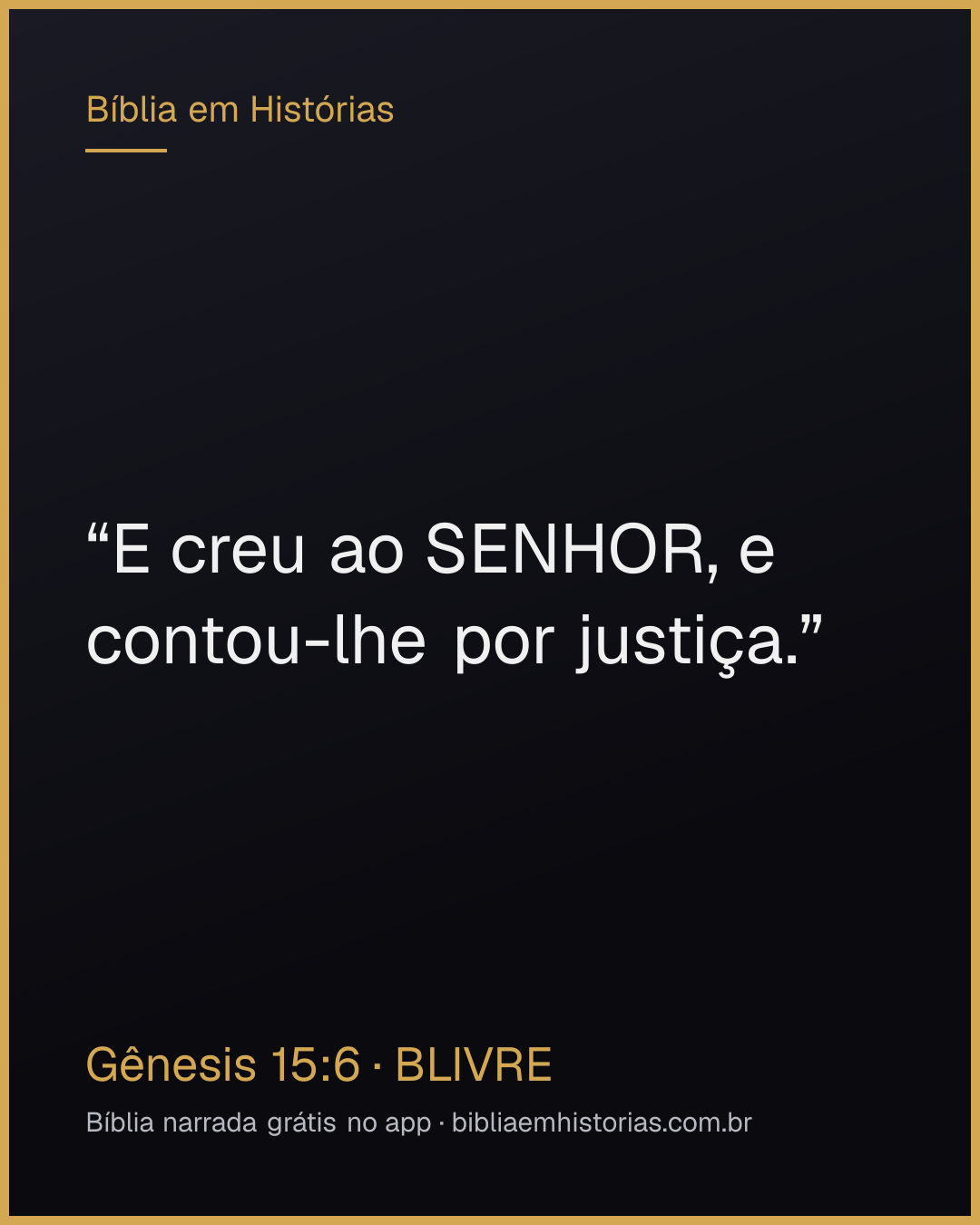 Imagem do versículo Gênesis 15:6 para compartilhar