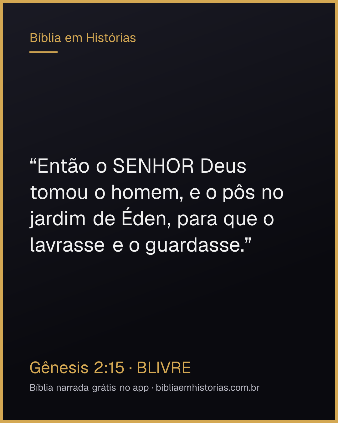 Imagem do versículo Gênesis 2:15 para compartilhar