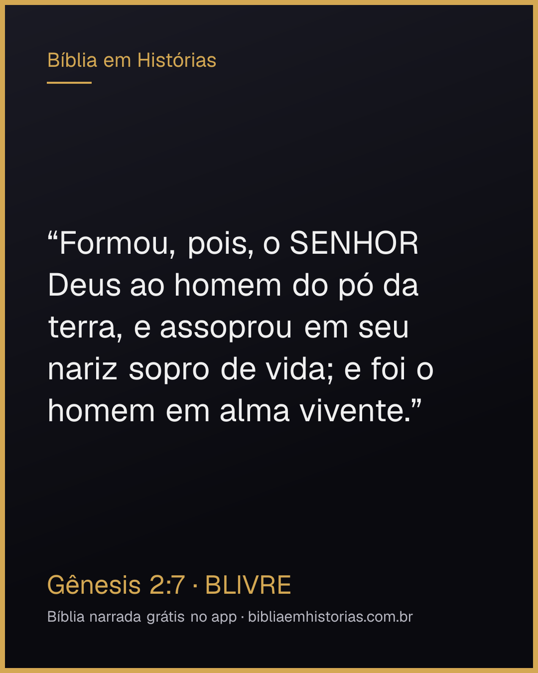 Imagem do versículo Gênesis 2:7 para compartilhar
