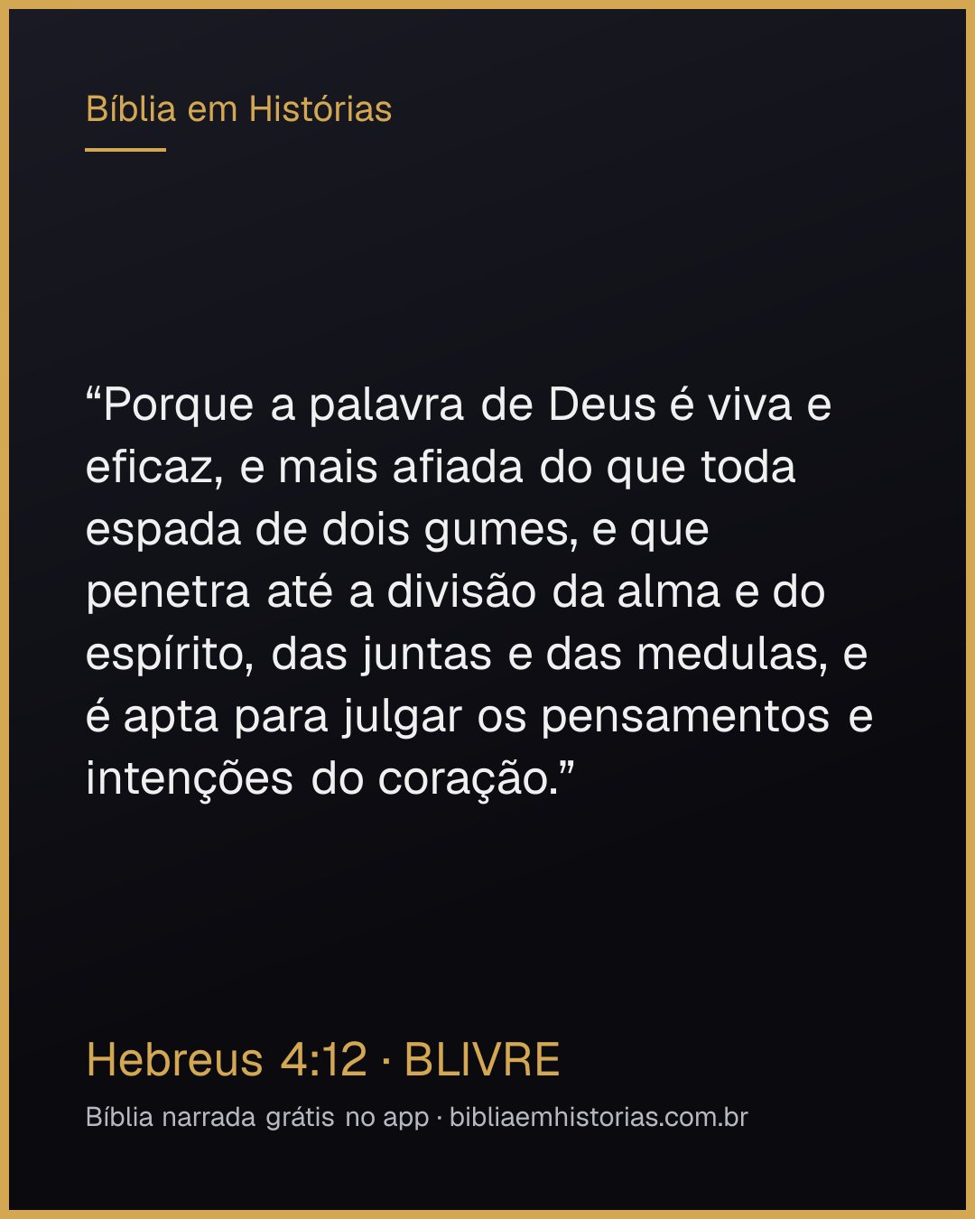 Imagem do versículo Hebreus 4:12 para compartilhar