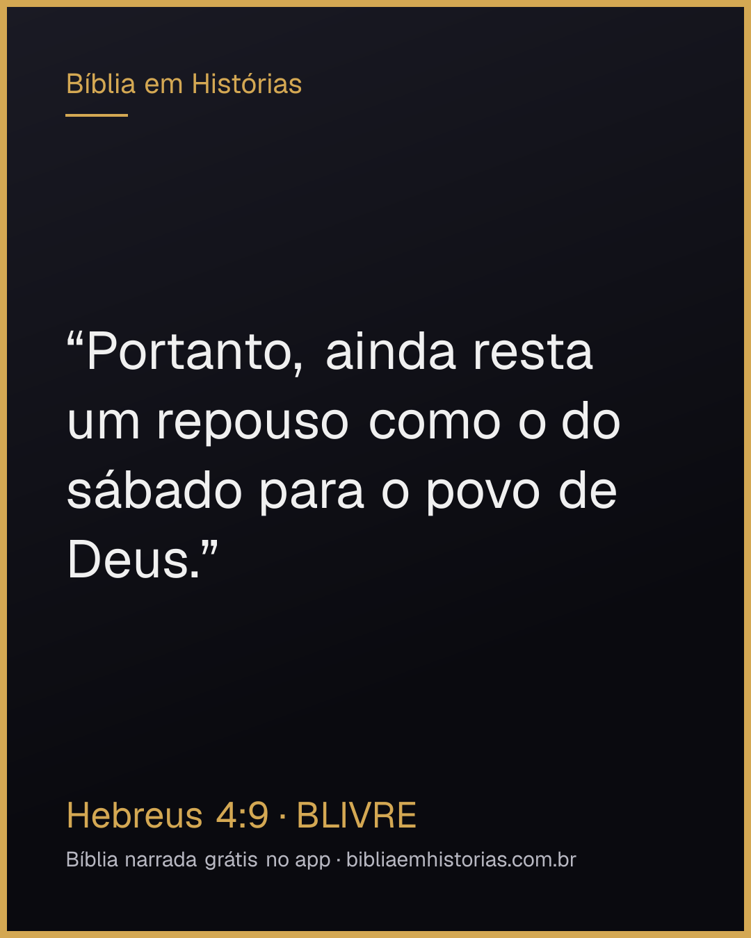 Imagem do versículo Hebreus 4:9 para compartilhar