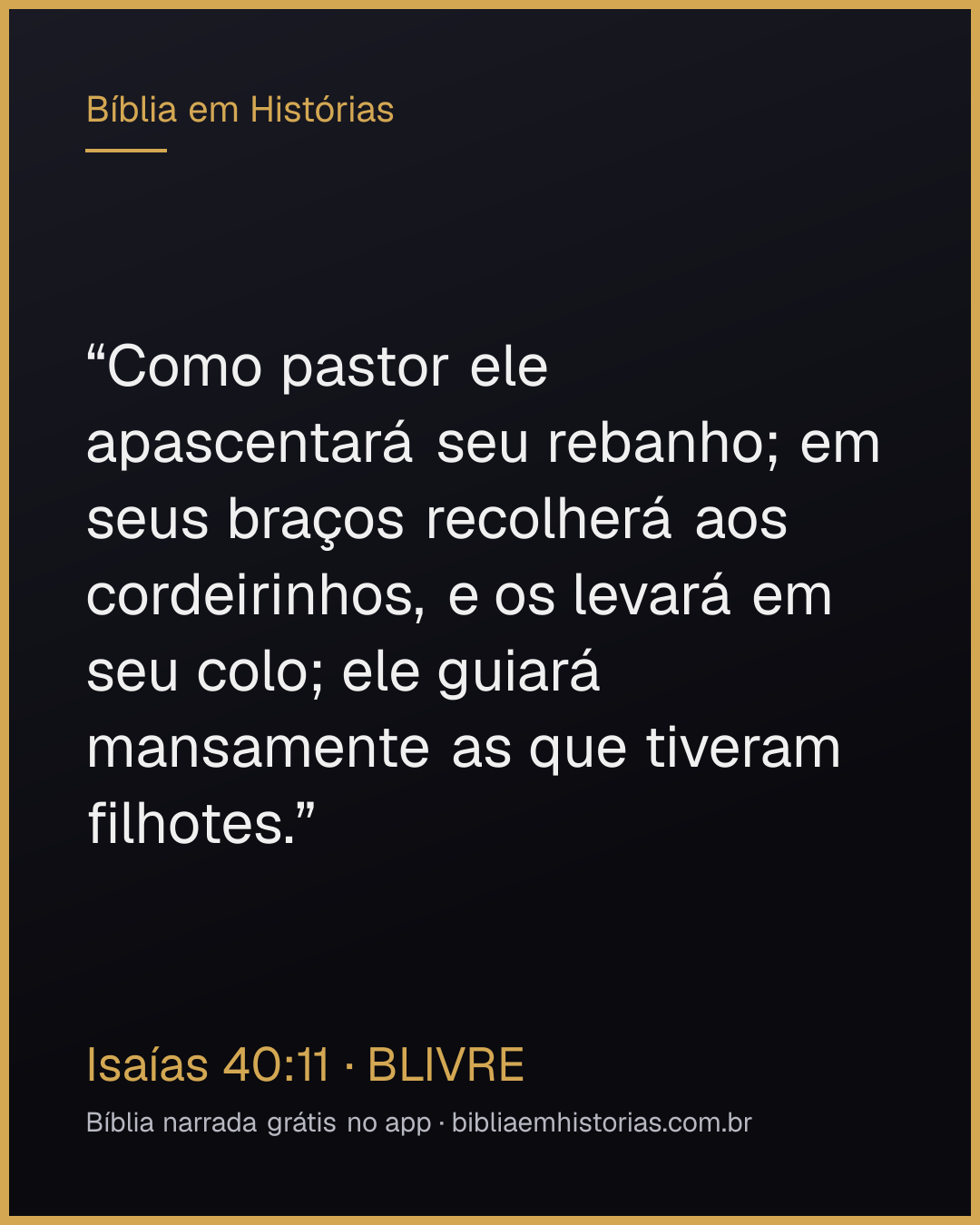 Imagem do versículo Isaías 40:11 para compartilhar