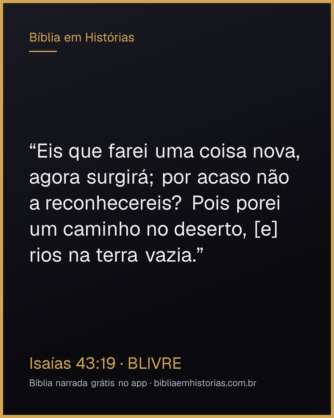 Imagem do versículo Isaías 43:19 para compartilhar