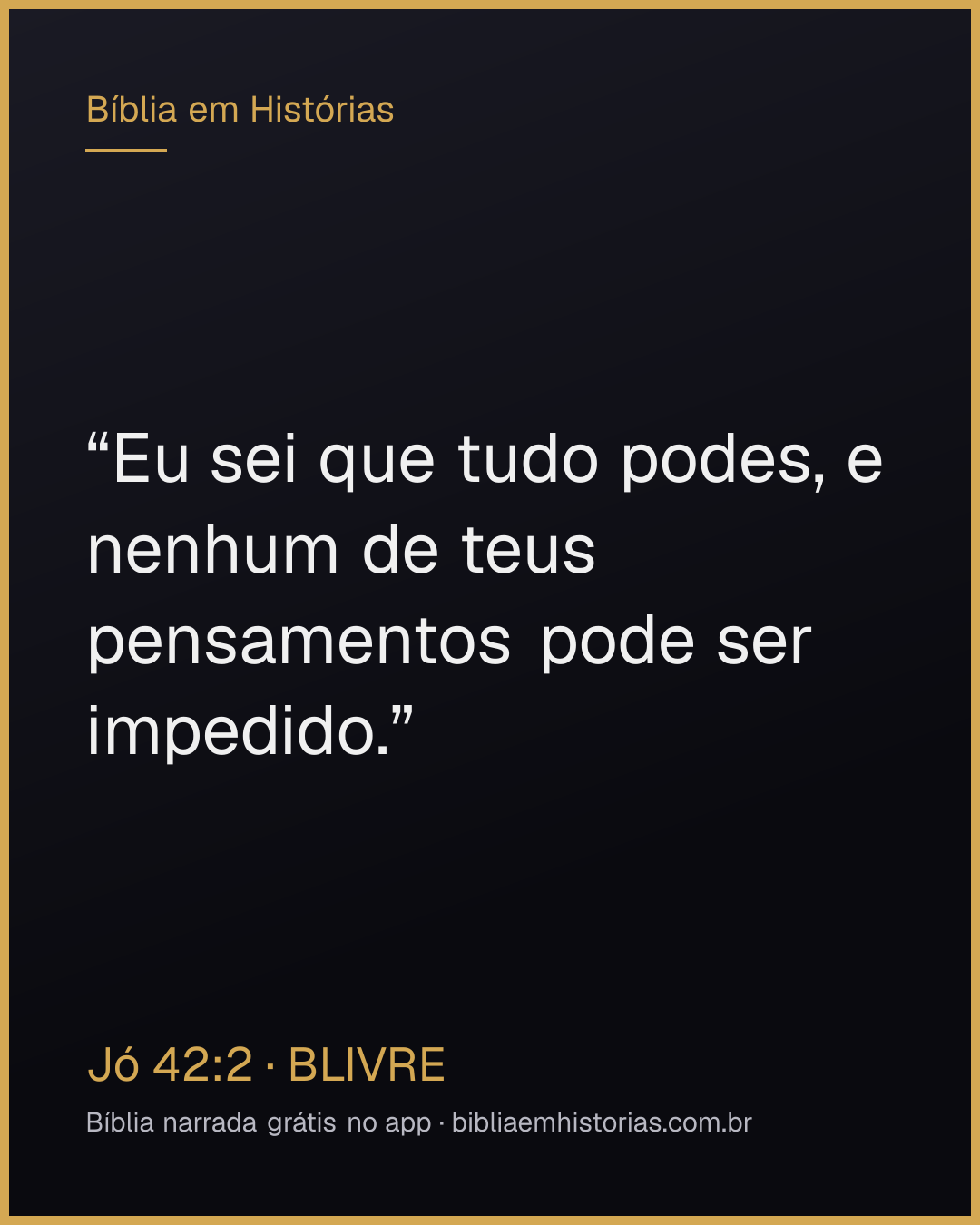 Imagem do versículo Jó 42:2 para compartilhar