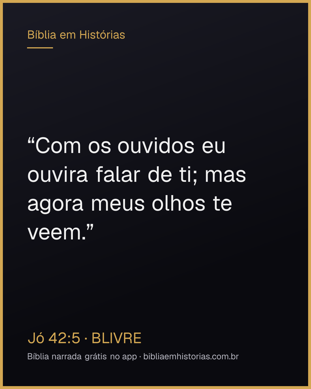 Imagem do versículo Jó 42:5 para compartilhar