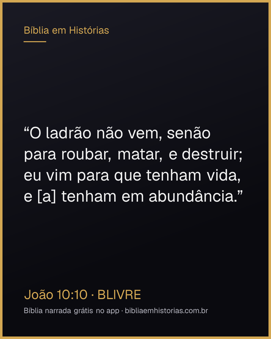 Imagem do versículo João 10:10 para compartilhar