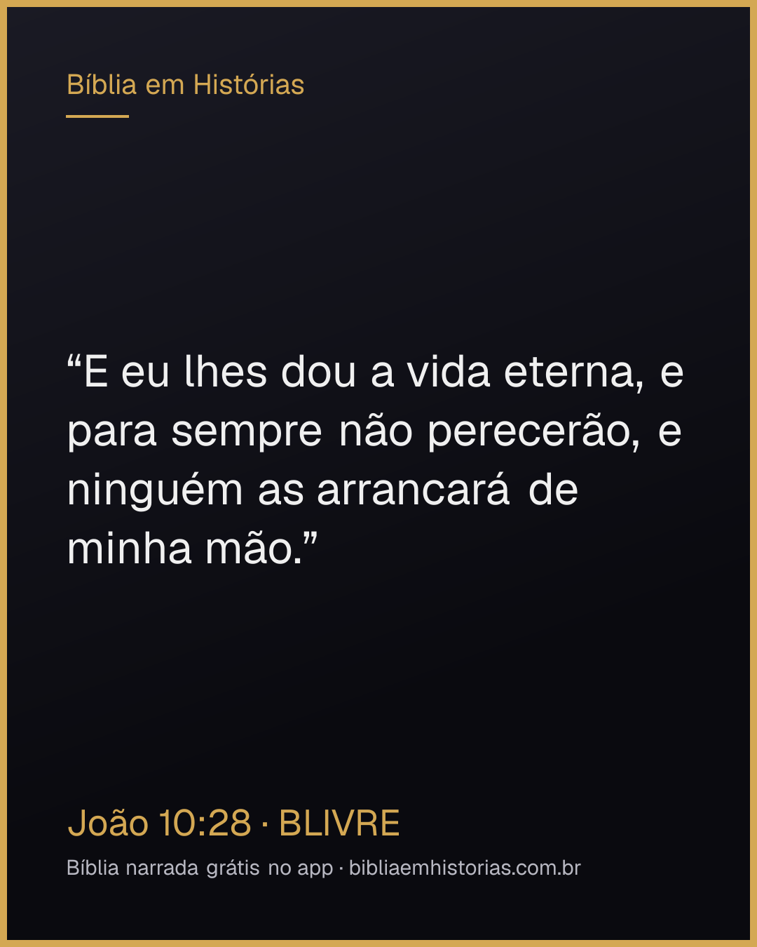 Imagem do versículo João 10:28 para compartilhar
