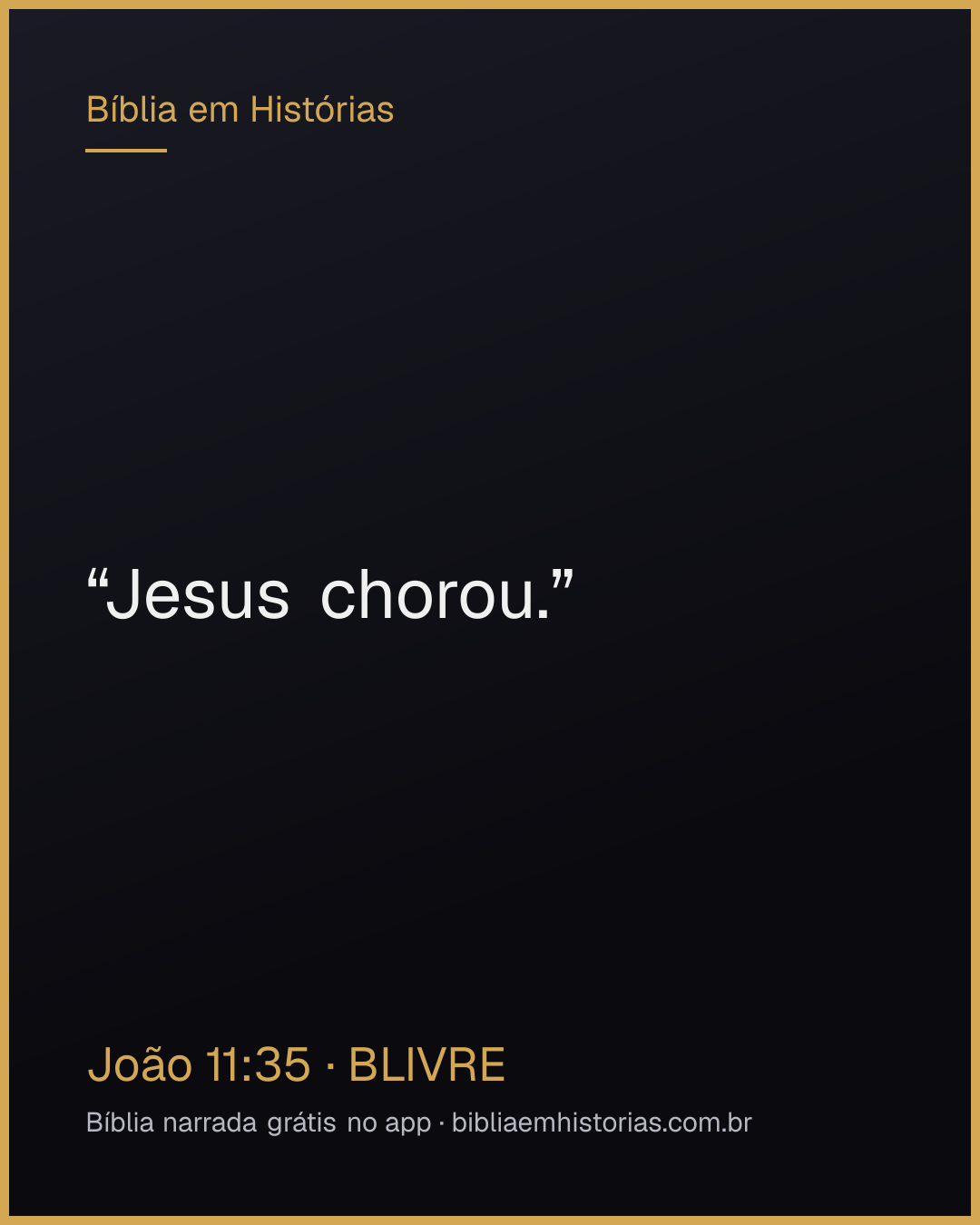 Imagem do versículo João 11:35 para compartilhar