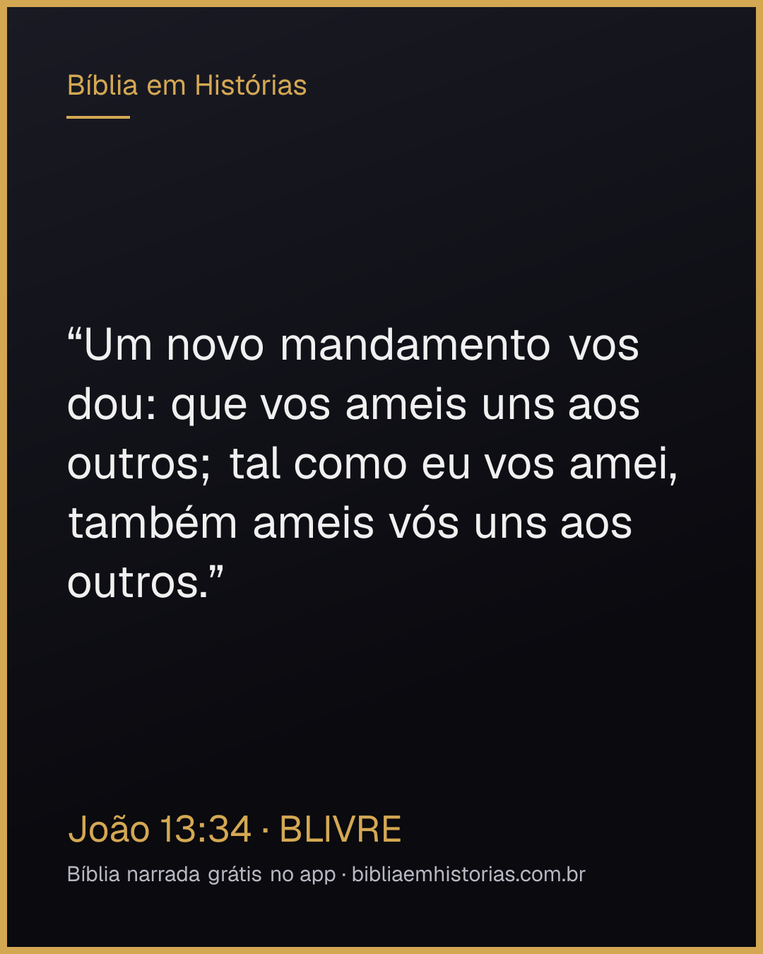 Imagem do versículo João 13:34 para compartilhar