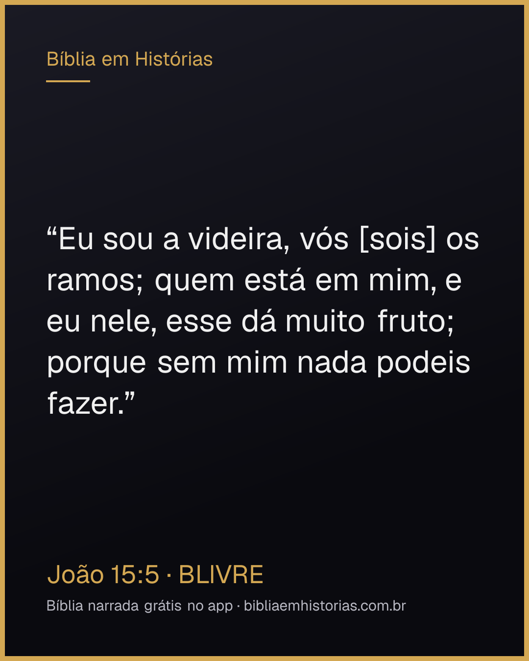 Imagem do versículo João 15:5 para compartilhar