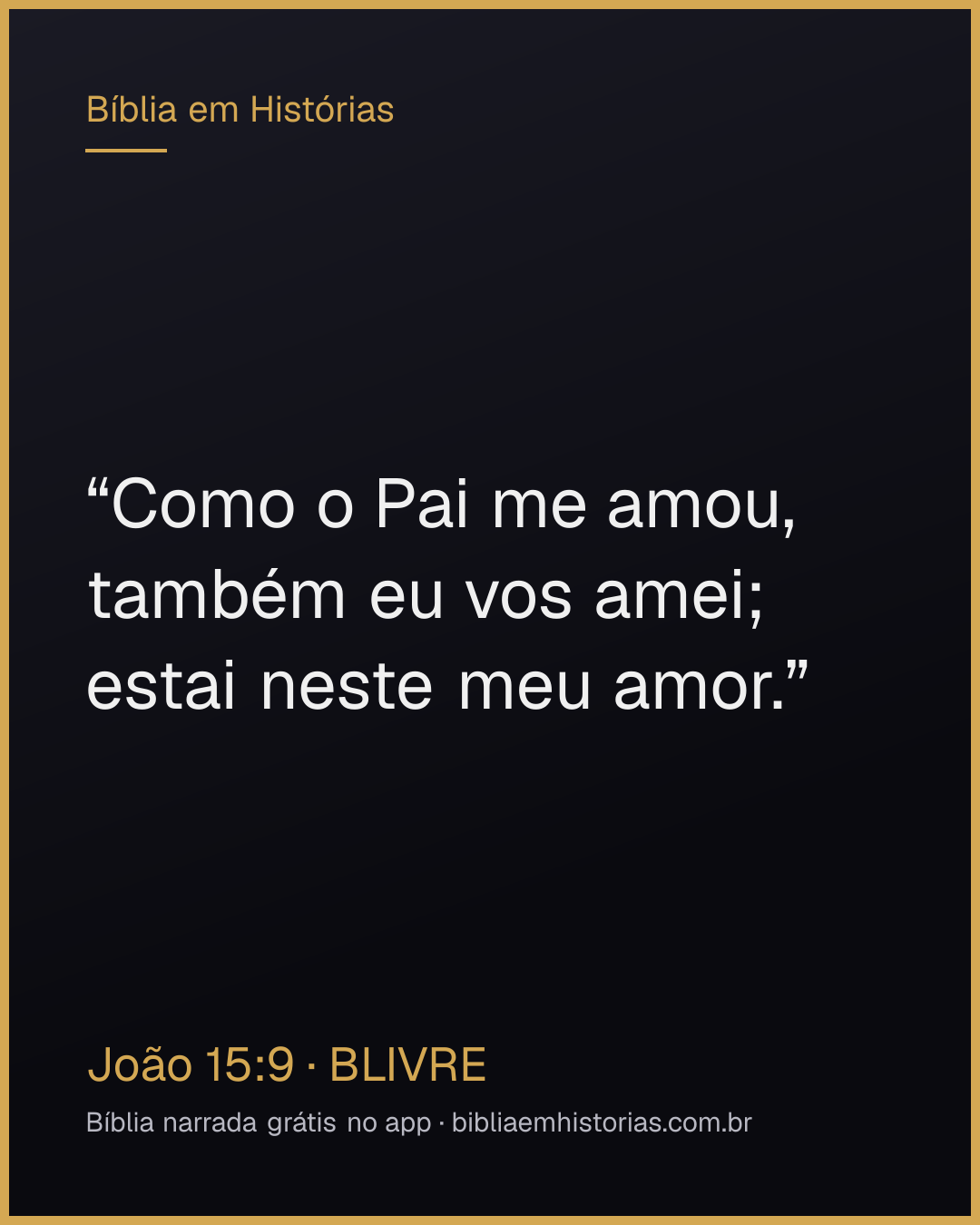 Imagem do versículo João 15:9 para compartilhar