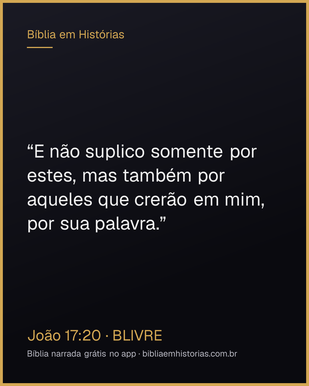 Imagem do versículo João 17:20 para compartilhar