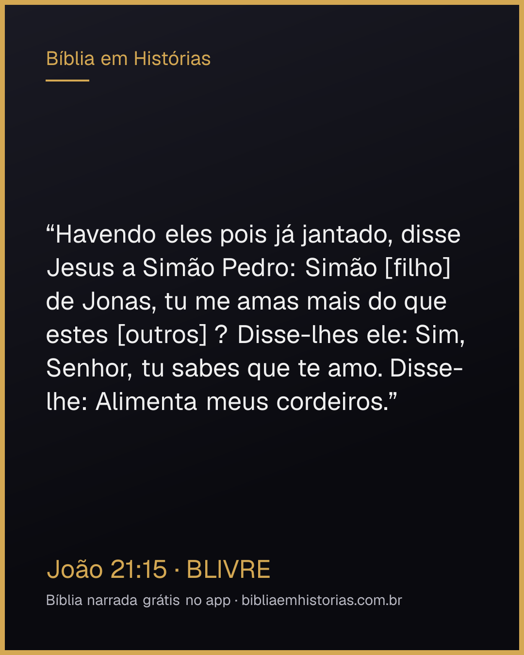 Imagem do versículo João 21:15 para compartilhar
