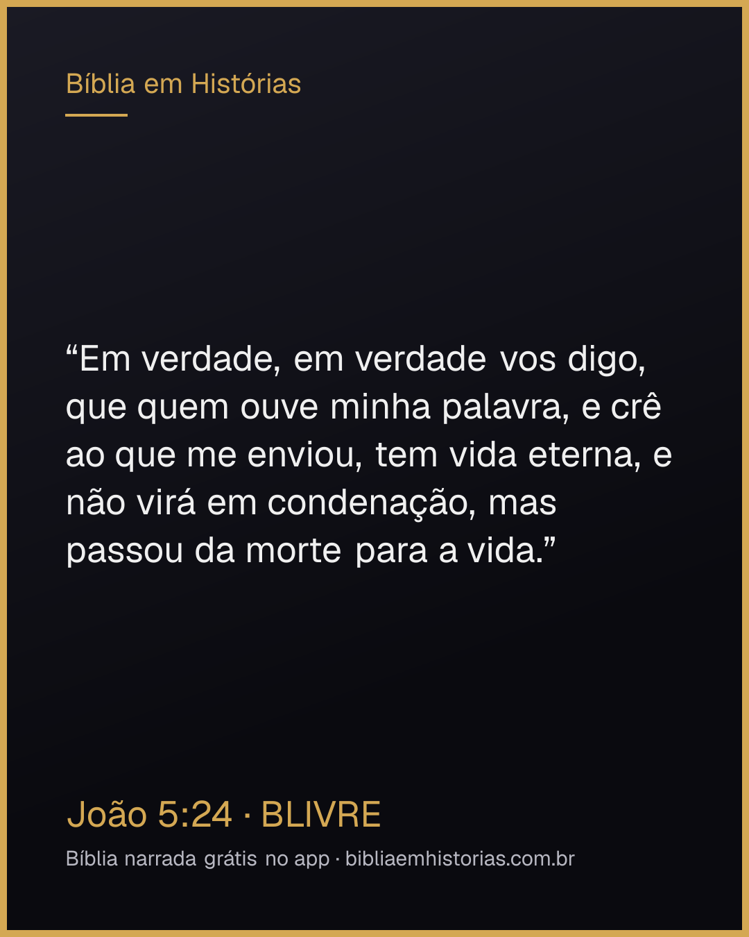 Imagem do versículo João 5:24 para compartilhar