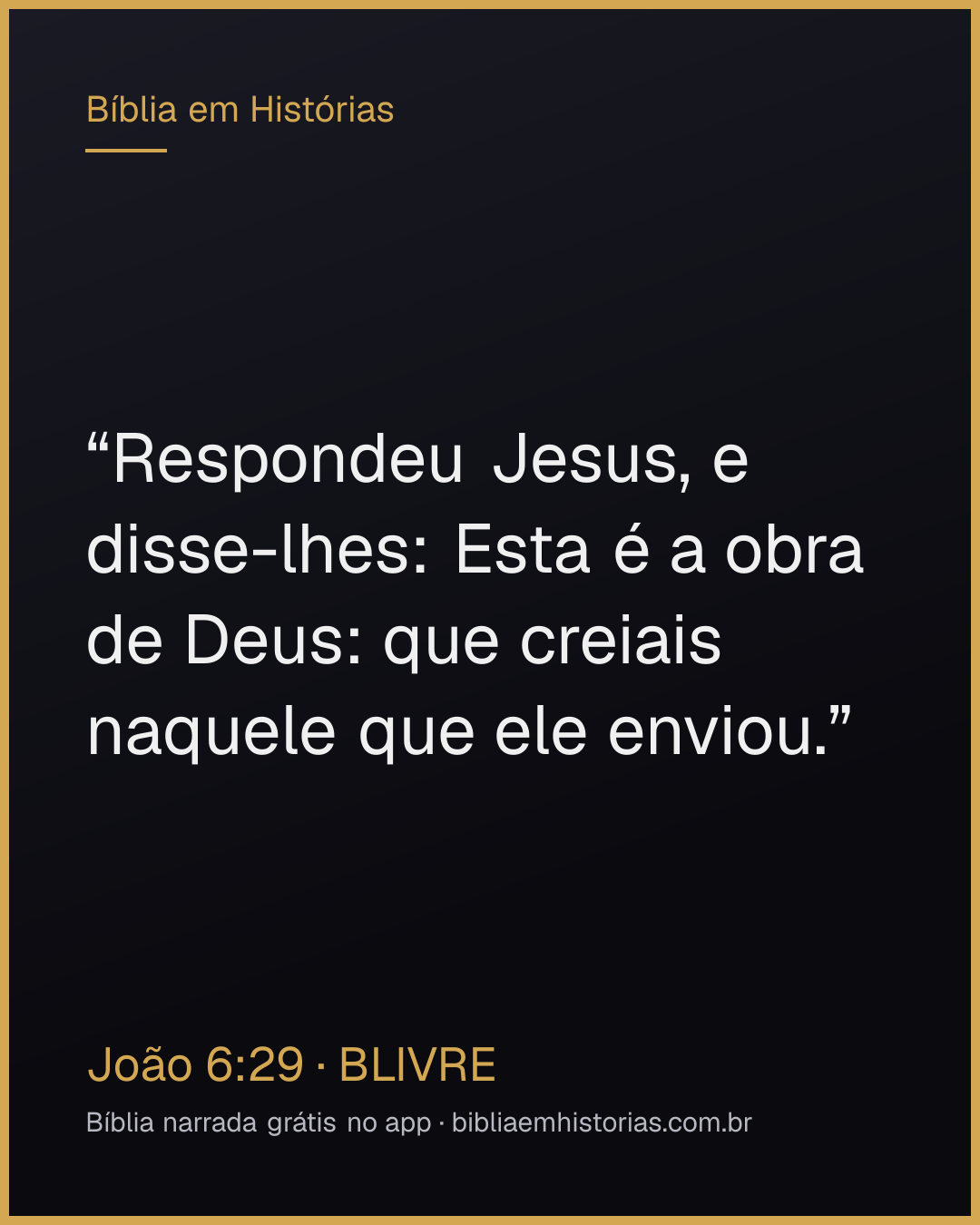 Imagem do versículo João 6:29 para compartilhar