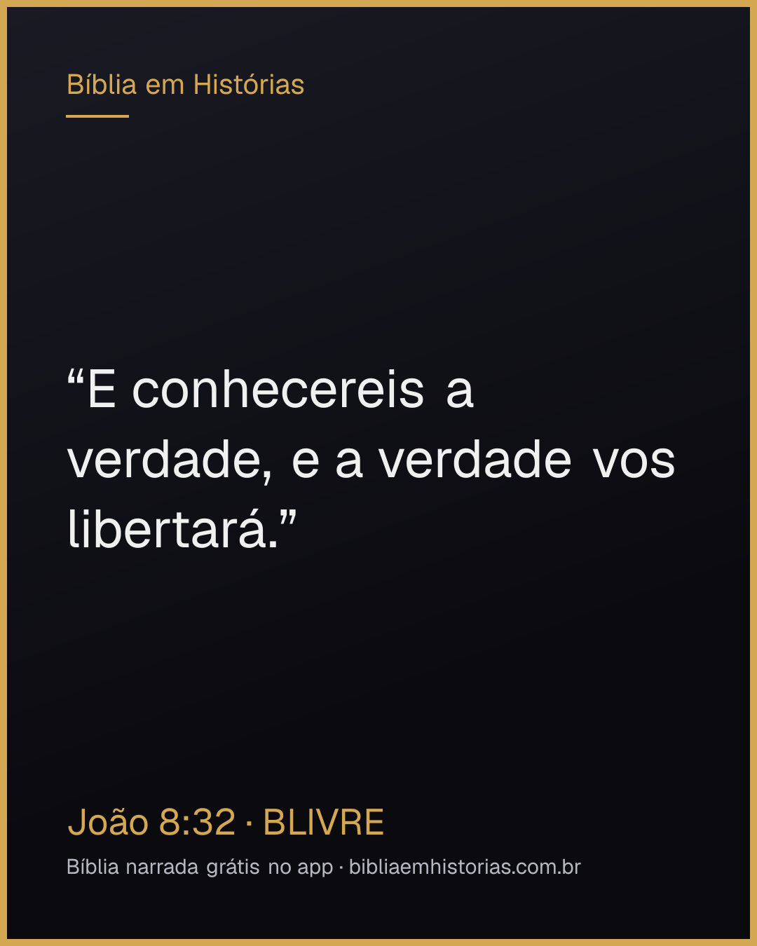 Imagem do versículo João 8:32 para compartilhar