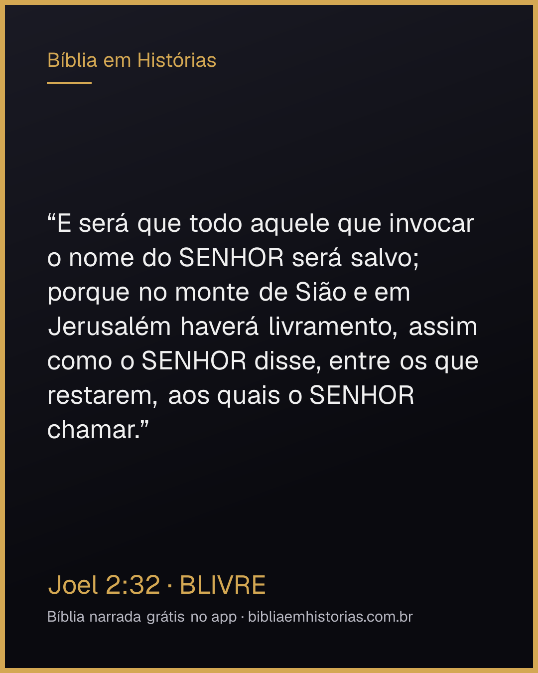 Imagem do versículo Joel 2:32 para compartilhar