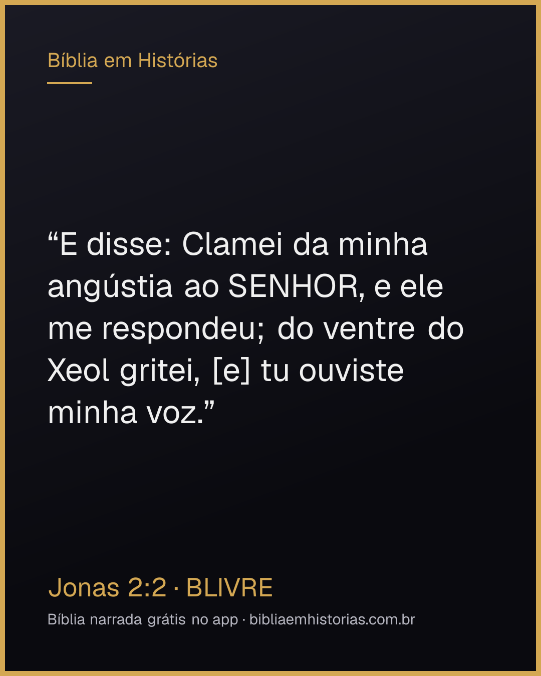 Imagem do versículo Jonas 2:2 para compartilhar