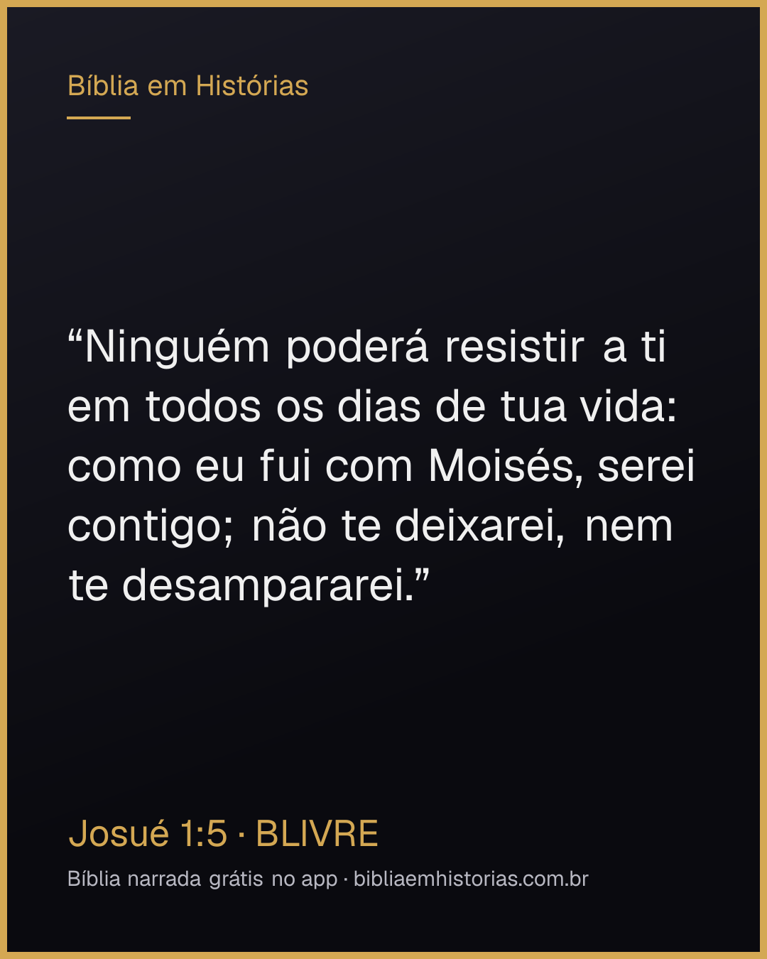 Imagem do versículo Josué 1:5 para compartilhar