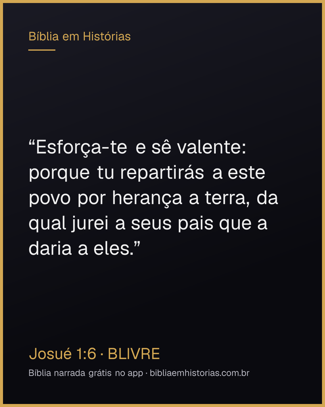 Imagem do versículo Josué 1:6 para compartilhar