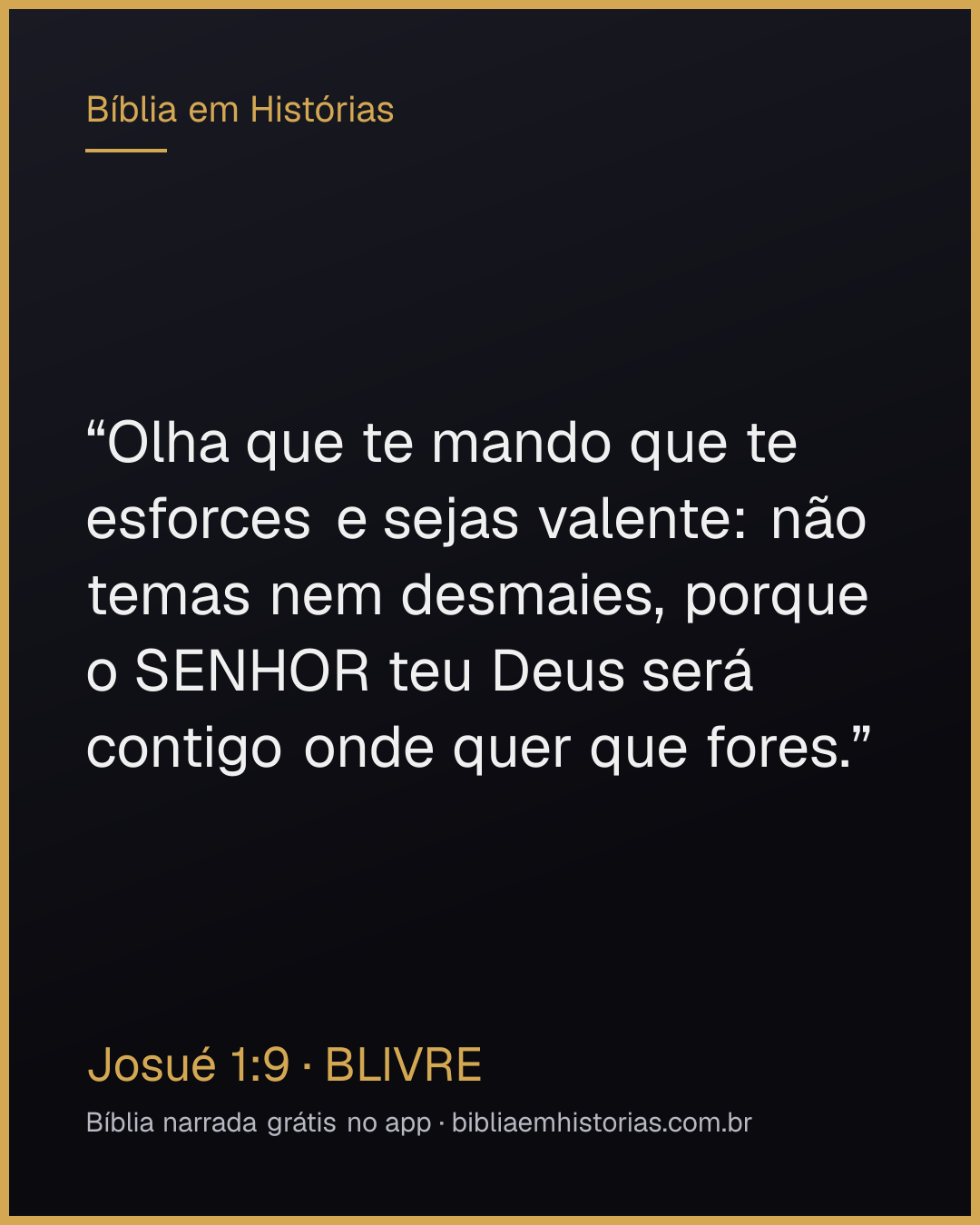 Imagem do versículo Josué 1:9 para compartilhar