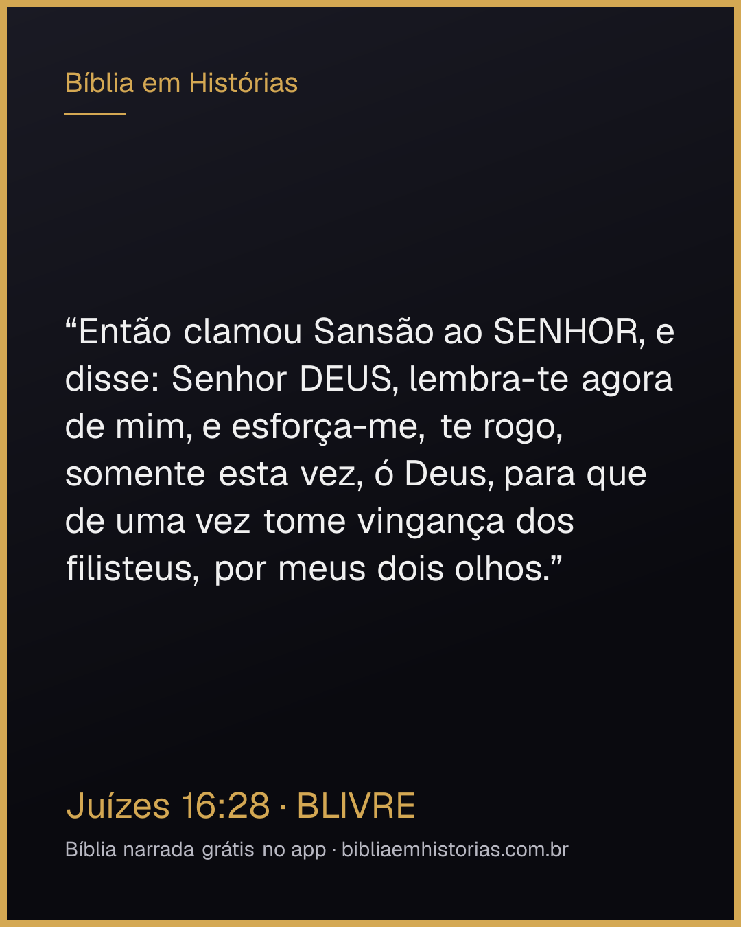 Imagem do versículo Juízes 16:28 para compartilhar