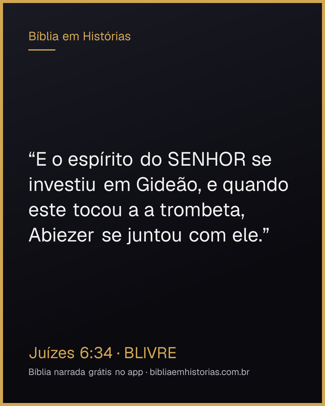 Imagem do versículo Juízes 6:34 para compartilhar