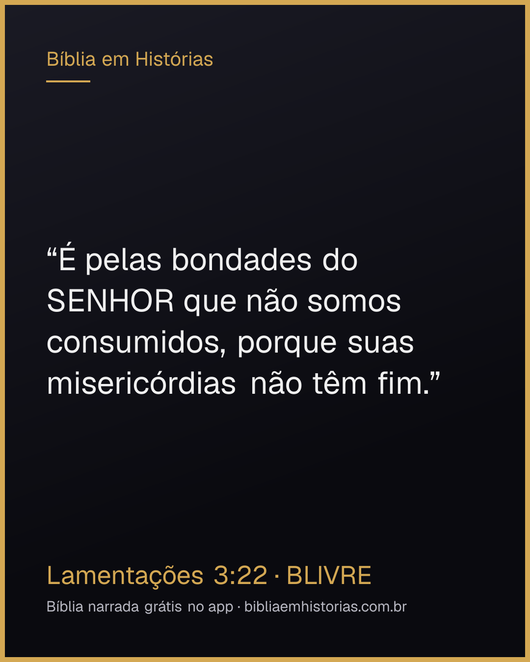 Imagem do versículo Lamentações 3:22 para compartilhar