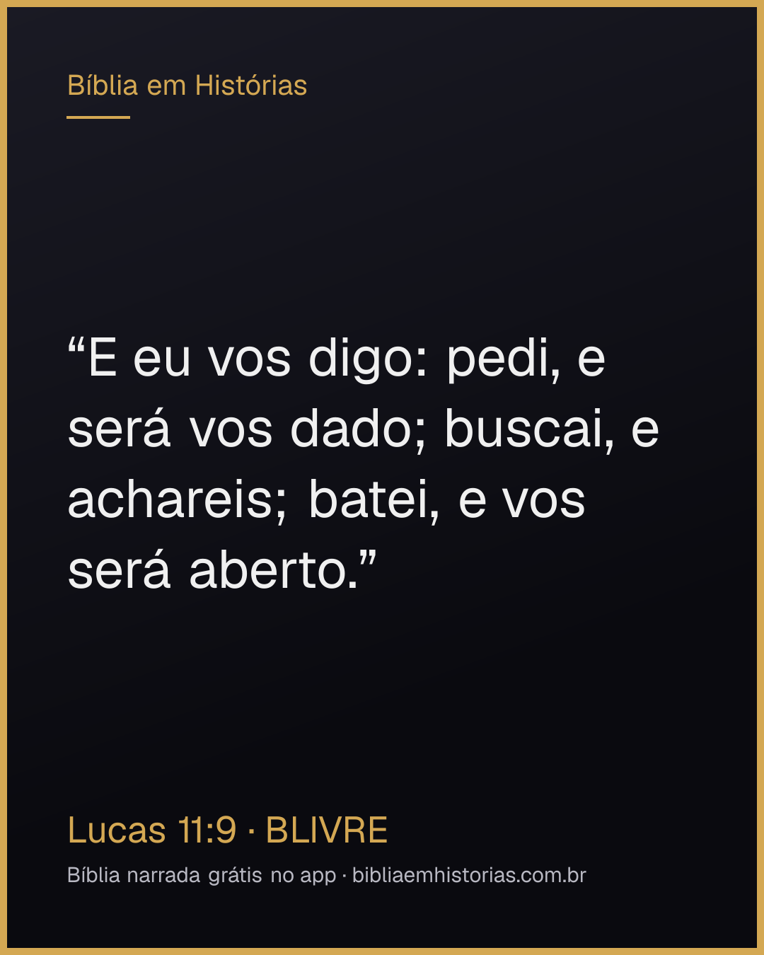 Imagem do versículo Lucas 11:9 para compartilhar