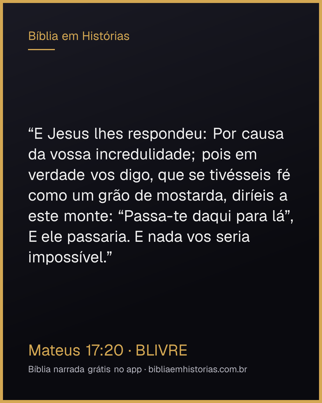 Imagem do versículo Mateus 17:20 para compartilhar