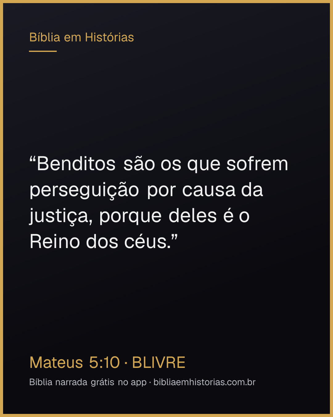 Imagem do versículo Mateus 5:10 para compartilhar