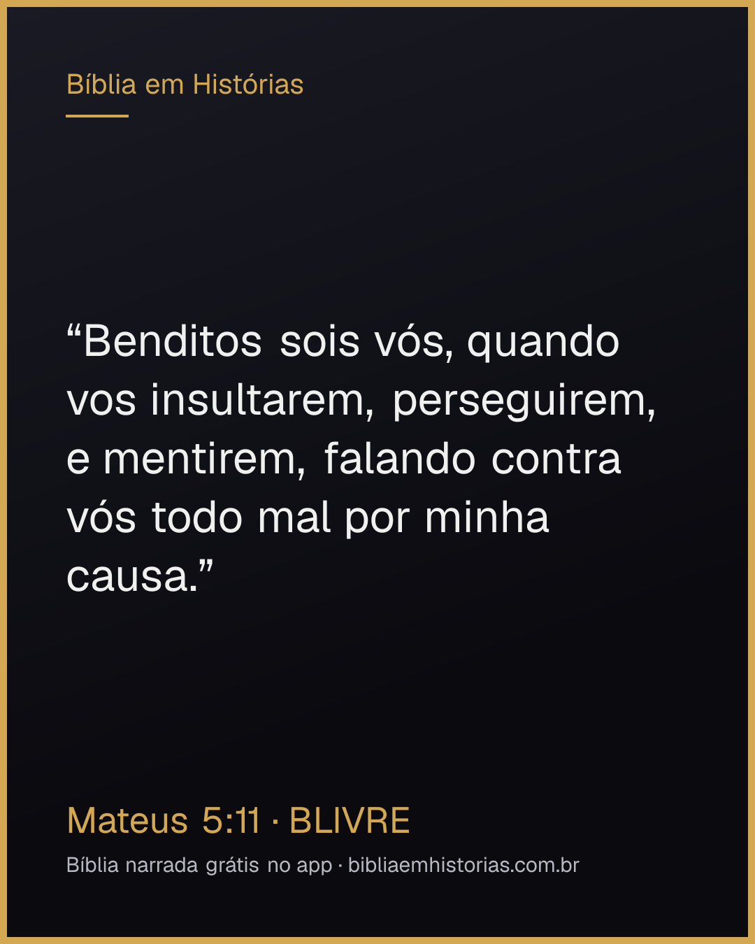 Imagem do versículo Mateus 5:11 para compartilhar